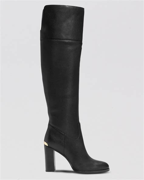 michael kors over knee boots regina|Michael Kors Regina Black Flat Boot Suede Fashion Over the .